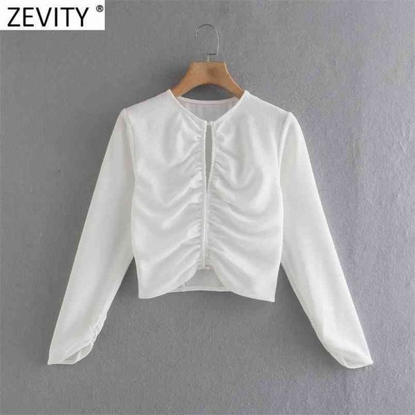 women o neck pleated short slim smock blouse female chic front hole white cropped shirt brand blusas ls9118 210420
women o neck pleated short slim smock blouse female chic front hole white cropped shirt brand blusas ls9118 210420