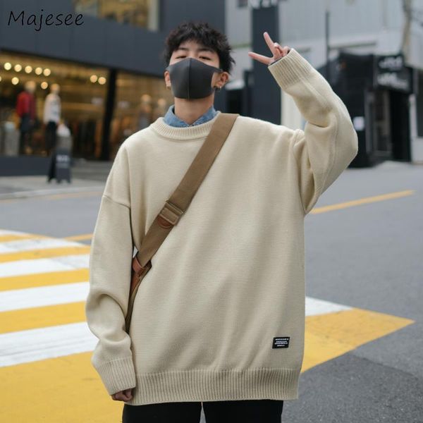 men's sweaters oversize pullovers men simple letter students hipster korean style knitwear leisure o-neck males daily all-match est, White;black
men's sweaters oversize pullovers men simple letter students hipster korean style knitwear leisure o-neck males daily all-match est, White;black