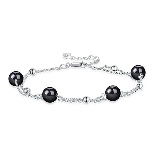 charm bracelets fine silver plated bracelet fashion natural black stone for women rose gold & bangles jewelry femme, Golden;silver
charm bracelets fine silver plated bracelet fashion natural black stone for women rose gold & bangles jewelry femme, Golden;silver