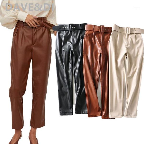 women's pants & capris dave&di women leather solid straight sashes pantalones mujer pantalon femme trousers, Black;white
women's pants & capris dave&di women leather solid straight sashes pantalones mujer pantalon femme trousers, Black;white