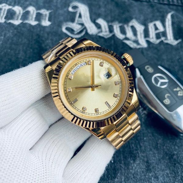 wristwatches 2021 mes watch daydate automatic mechanical sapphire glass stainless steel fashion black blue gold watches, Slivery;brown
wristwatches 2021 mes watch daydate automatic mechanical sapphire glass stainless steel fashion black blue gold watches, Slivery;brown