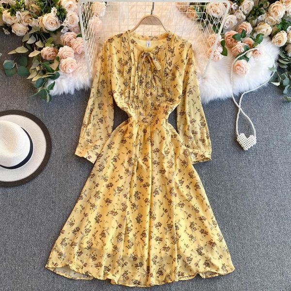 fashion lady a-line dress women bow round collar slim sweet floral print long sleeve elegant chiffon vestidos q169 casual dresses, Black;gray
fashion lady a-line dress women bow round collar slim sweet floral print long sleeve elegant chiffon vestidos q169 casual dresses, Black;gray