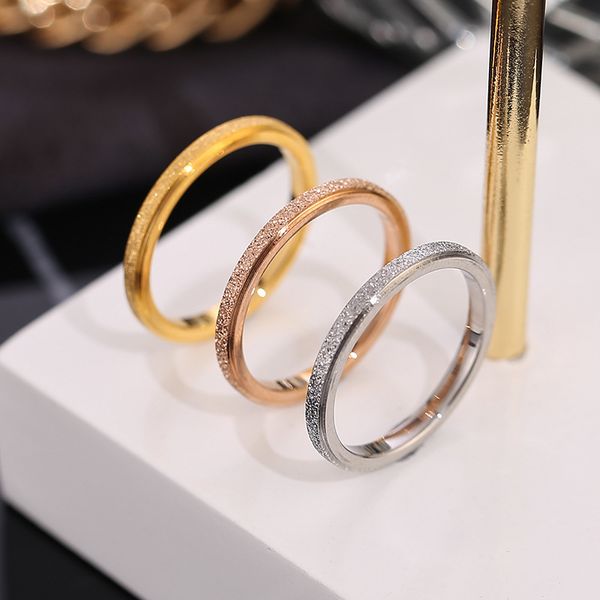 rose gold stainless steel couple rings trendy silver color matte simple wedding jewelry women engagement party finger ring gifts, Slivery;golden
rose gold stainless steel couple rings trendy silver color matte simple wedding jewelry women engagement party finger ring gifts, Slivery;golden