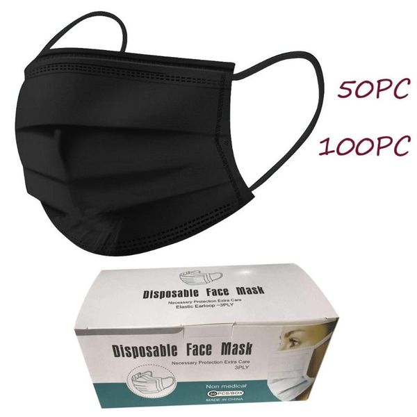 cycling caps & masks 100/50pc black adlut disposable face mask fashion 3 layer non-woven fabric mouth cover halloween cosplay headband masqu
cycling caps & masks 100/50pc black adlut disposable face mask fashion 3 layer non-woven fabric mouth cover halloween cosplay headband masqu