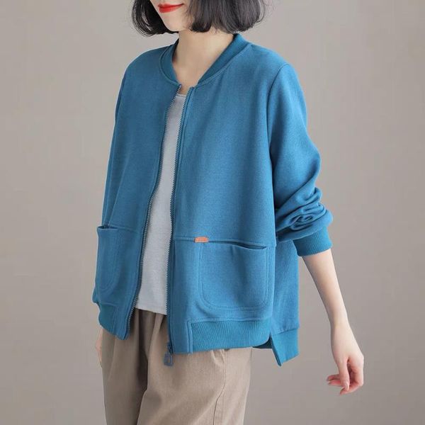 women's jackets women 2021 spring fashion casual hoodie coats female loose baseball ladies solid color pockets overcoats w187, Black;brown
women's jackets women 2021 spring fashion casual hoodie coats female loose baseball ladies solid color pockets overcoats w187, Black;brown
