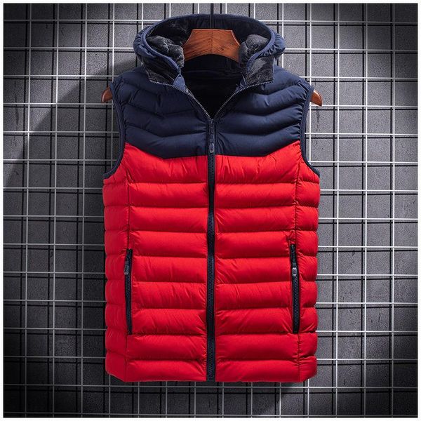 men's vests men 2021 autumn winter thick hooded sleeveless vest jacket casual down cotton waistcoat male patchwork warm o454, Black;white
men's vests men 2021 autumn winter thick hooded sleeveless vest jacket casual down cotton waistcoat male patchwork warm o454, Black;white
