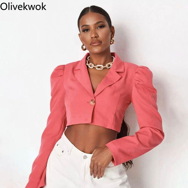 women's suits & blazers olivekwok 2021 woman fashion solid coats puff sleeve notched casual, White;black
women's suits & blazers olivekwok 2021 woman fashion solid coats puff sleeve notched casual, White;black