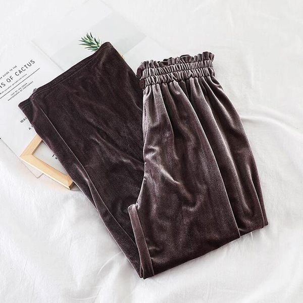 women's pants & capris spring autumn wide leg women 2021 loose high waist drop gold velvet sports casual long straight trousers, Black;white
women's pants & capris spring autumn wide leg women 2021 loose high waist drop gold velvet sports casual long straight trousers, Black;white