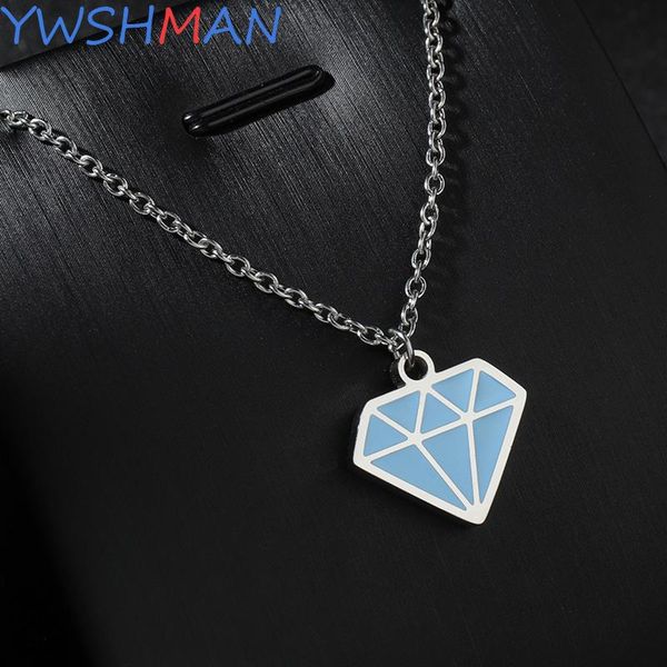 pendant necklaces stainless steel rhombus shape clavicle necklace japanese temperament cold wind ladies jewelry, Silver
pendant necklaces stainless steel rhombus shape clavicle necklace japanese temperament cold wind ladies jewelry, Silver