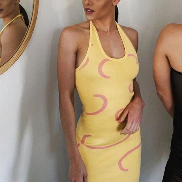 casual dresses women long slim halter dress with woollen straps, Black;gray
casual dresses women long slim halter dress with woollen straps, Black;gray