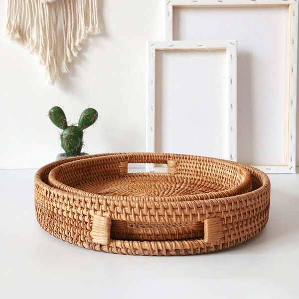 kitchen storage & organization handwoven rattan tray round wicker basket for bread fruit snack food plate picnic platter breakfast serving
kitchen storage & organization handwoven rattan tray round wicker basket for bread fruit snack food plate picnic platter breakfast serving