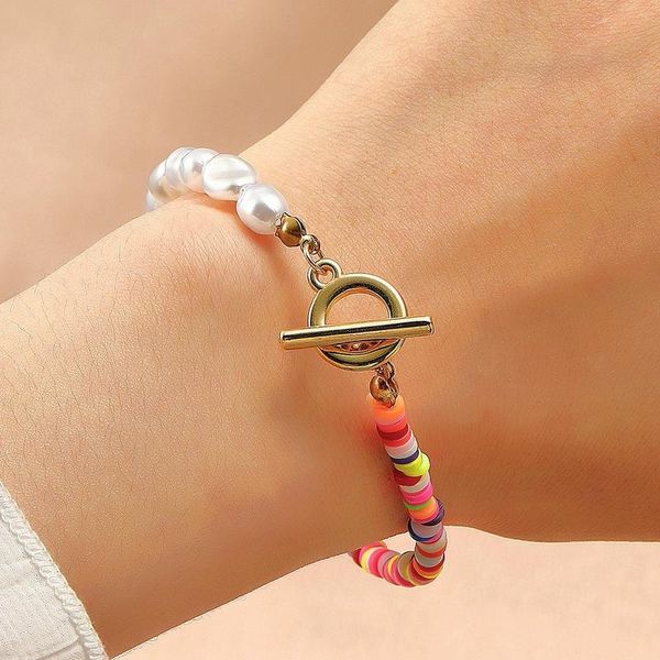 charm bracelets creative handmade beaded simulation pearl multicolor for women bohemian toggle clasp polymer clay, Golden;silver
charm bracelets creative handmade beaded simulation pearl multicolor for women bohemian toggle clasp polymer clay, Golden;silver