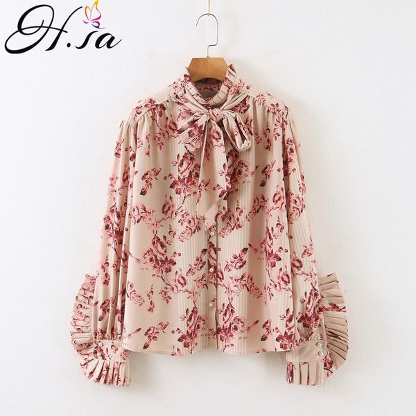 h.sa women spring fashion long sleeve bow tie neck floral loose pink casual blouses and shirts chiffon blusas 210417, White
h.sa women spring fashion long sleeve bow tie neck floral loose pink casual blouses and shirts chiffon blusas 210417, White