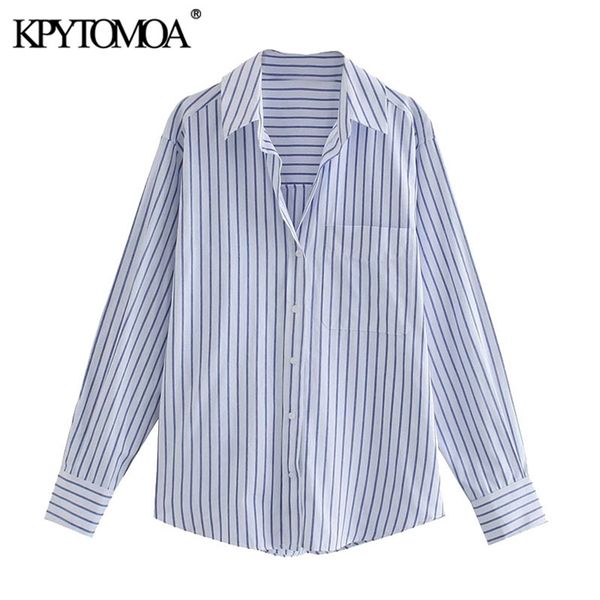 women fashion office wear striped loose blouses long sleeve pockets female shirts chic 210420, White
women fashion office wear striped loose blouses long sleeve pockets female shirts chic 210420, White