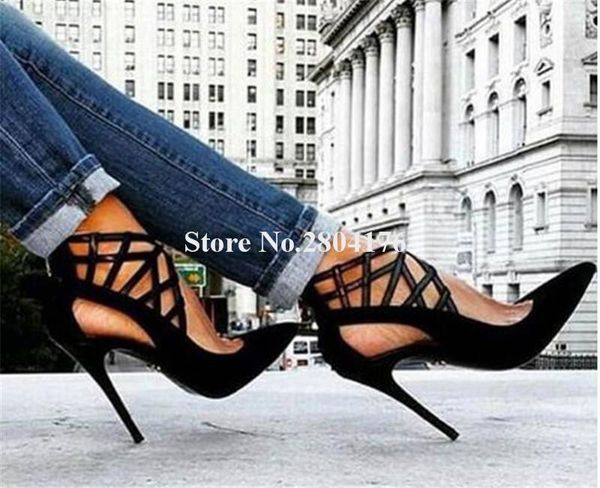 dress shoes fashion design women pointed toe suede leather thin heel pumps ankle wrap back zipper-up high heels formal, Black
dress shoes fashion design women pointed toe suede leather thin heel pumps ankle wrap back zipper-up high heels formal, Black