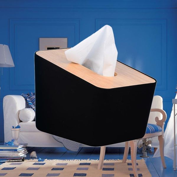 tissue boxes & napkins box napkin paper holder with wooden cover for home office (black) 
tissue boxes & napkins box napkin paper holder with wooden cover for home office (black)