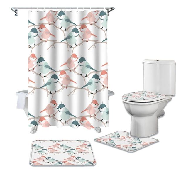 red green animal bird branches shower curtain sets non-slip rugs toilet lid cover and bath mat waterproof bathroom curtains
red green animal bird branches shower curtain sets non-slip rugs toilet lid cover and bath mat waterproof bathroom curtains