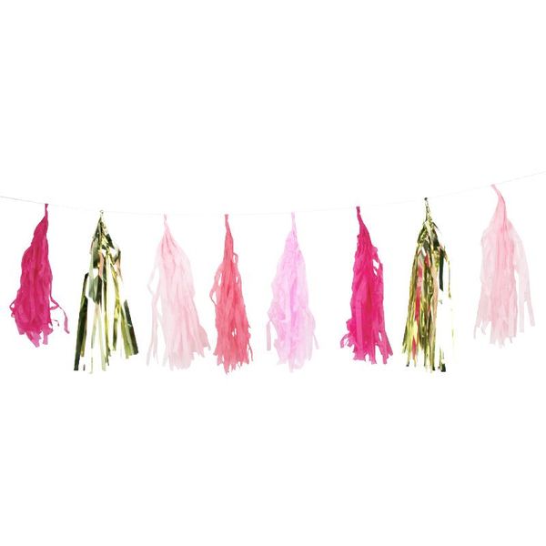 party decoration 2m baby pink paper colorful tassel flag girl birthday wedding holiday props eco-friendly
party decoration 2m baby pink paper colorful tassel flag girl birthday wedding holiday props eco-friendly
