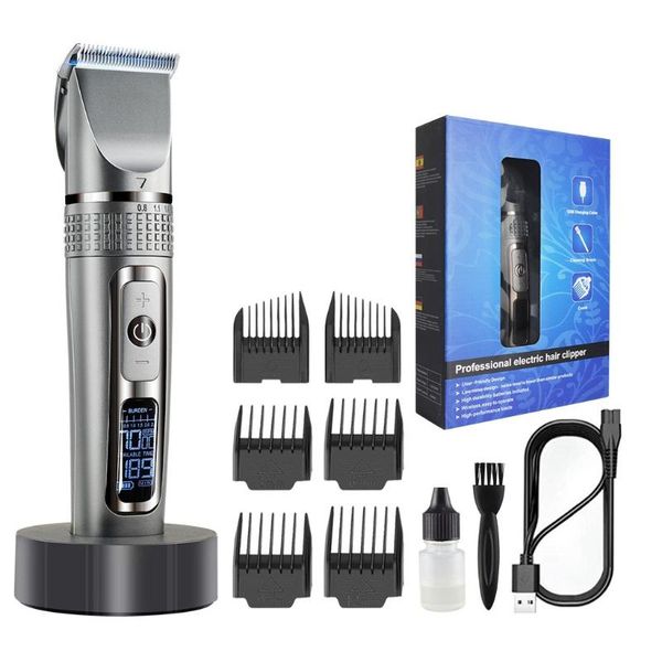 hair clippers portable cordless waterproof for barbers 5 adjustable speed lcd display home use
hair clippers portable cordless waterproof for barbers 5 adjustable speed lcd display home use