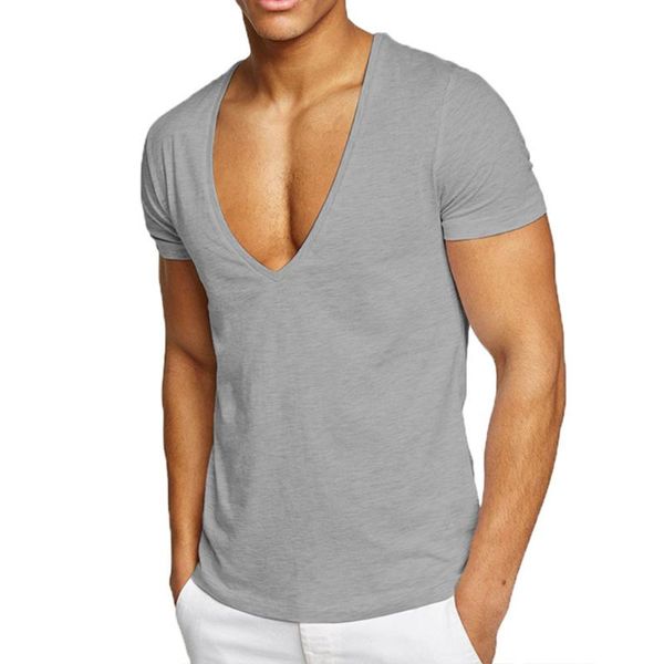 men's t-shirts deep v neck t shirt for men low cut stretch tee invisib302g, White;black
men's t-shirts deep v neck t shirt for men low cut stretch tee invisib302g, White;black