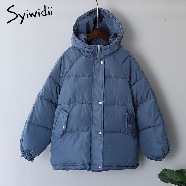 syiwidii womens winter jaet 2021 thien warm autumn coat with a hood oversized streetwear blue khaki parka elegant outerwear, Black
syiwidii womens winter jaet 2021 thien warm autumn coat with a hood oversized streetwear blue khaki parka elegant outerwear, Black