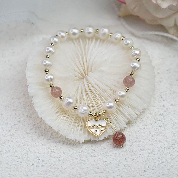 beaded, strands shell love heart pendant natural freshwater pearls strawberry crystal beaded bracelets for women fashion jewelry ybr555, Black
beaded, strands shell love heart pendant natural freshwater pearls strawberry crystal beaded bracelets for women fashion jewelry ybr555, Black