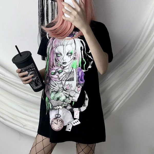 graffiti anime printed t-shirt women summer short sleeve loose hip hop tees gothic punk grunge harajuku streetwear black women's, White
graffiti anime printed t-shirt women summer short sleeve loose hip hop tees gothic punk grunge harajuku streetwear black women's, White