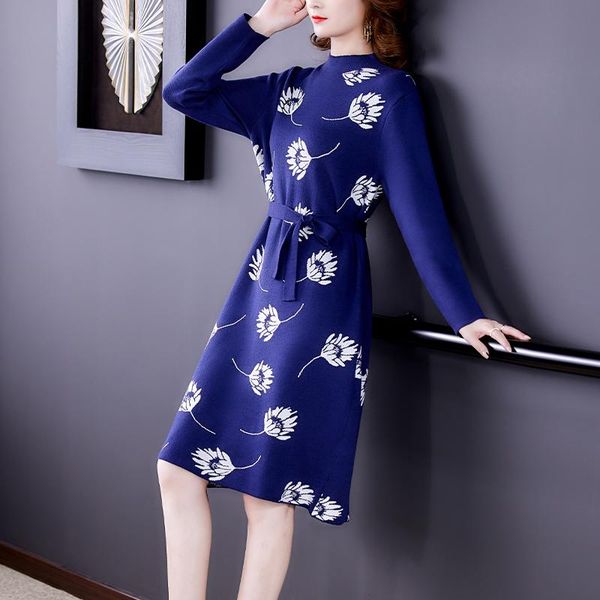 casual dresses autumn and winter print loose knitting dress women high waist lace-up round neck sweater mini female clothes, Black;gray
casual dresses autumn and winter print loose knitting dress women high waist lace-up round neck sweater mini female clothes, Black;gray
