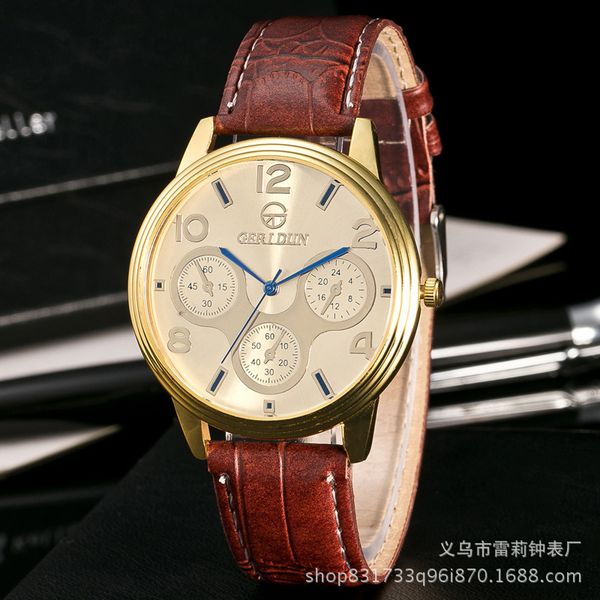 brand luxury watches classic fashion watch designer watch men's gold belt exquisite gift table, Slivery;brown
brand luxury watches classic fashion watch designer watch men's gold belt exquisite gift table, Slivery;brown
