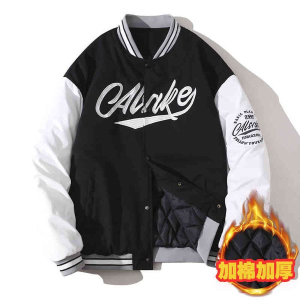 men coat men's jackets cotton padded baseball jacket men's autumn and winter lovers' trend loose embroidered thickened, Black;brown
men coat men's jackets cotton padded baseball jacket men's autumn and winter lovers' trend loose embroidered thickened, Black;brown