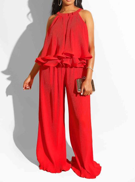 women two pieces sets sleeveless ruffles with high waist wide leg pants summer fashion vacasion casual holiday beach 210416, White
women two pieces sets sleeveless ruffles with high waist wide leg pants summer fashion vacasion casual holiday beach 210416, White