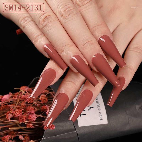 24pcs classic fashion long candy color ballet coffin fake nails red brown 14-21311, Red;gold
24pcs classic fashion long candy color ballet coffin fake nails red brown 14-21311, Red;gold
