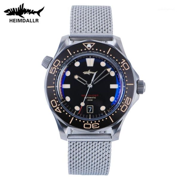 automatic diver watch men nh35a japan mechanical c3 luminous dial titanium sea ghost 200m water resistant wristwatches, Slivery;brown
automatic diver watch men nh35a japan mechanical c3 luminous dial titanium sea ghost 200m water resistant wristwatches, Slivery;brown