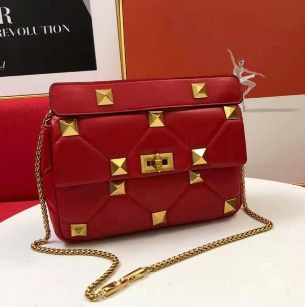 2021 fashion luxury women's cross-body bag single shoulder street shopping flat chain big rivet flap soft black red nude green pink lea
2021 fashion luxury women's cross-body bag single shoulder street shopping flat chain big rivet flap soft black red nude green pink lea