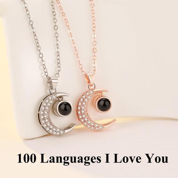 pendant necklaces 2021 rose gold silver color moon 100 languages i love you projection necklace for valentine's day gift of
pendant necklaces 2021 rose gold silver color moon 100 languages i love you projection necklace for valentine's day gift of