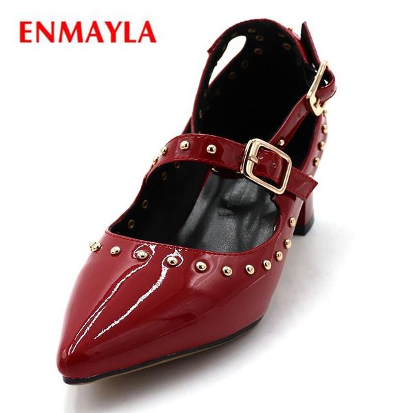 dress shoes enmayla med heels woman pointed toe pumps women buckle strap summer ladies square fashion, Black
dress shoes enmayla med heels woman pointed toe pumps women buckle strap summer ladies square fashion, Black