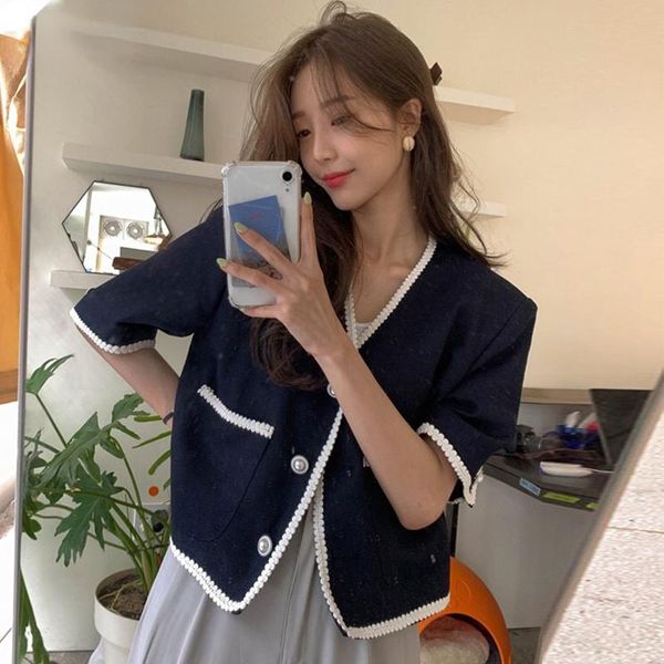 women's jackets sleeve jacket women button fashion retro coats ladies loose woherb chic korean summer clothes v neck short, Black;brown
women's jackets sleeve jacket women button fashion retro coats ladies loose woherb chic korean summer clothes v neck short, Black;brown