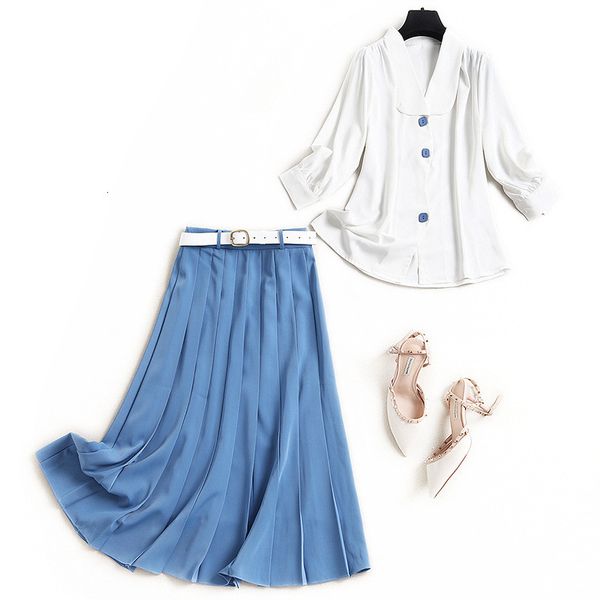 two piece dress spring designers track two parts ladies'clothes elegant white blouse and skirt suit ladies' office twinset t77t
two piece dress spring designers track two parts ladies'clothes elegant white blouse and skirt suit ladies' office twinset t77t