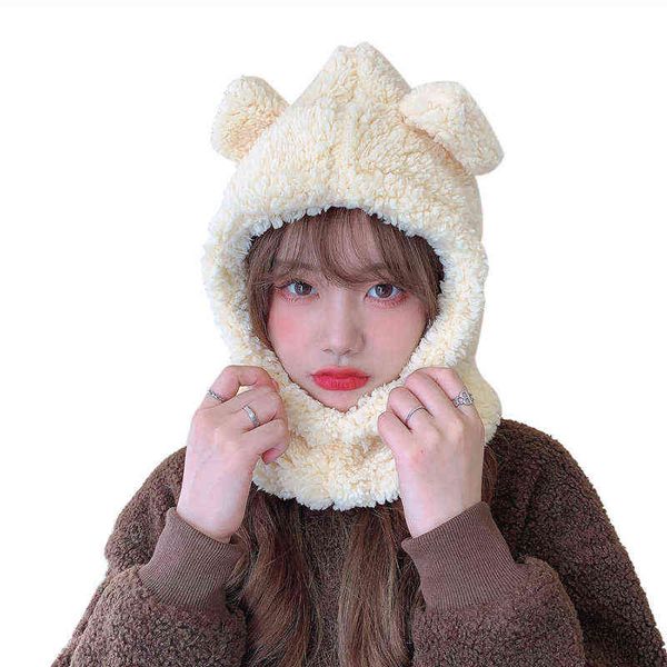 new fashion cute hat scarf suit plush hood panda rabbit warm autumn winter lamb wool hat scarf set cotton women gift gorras y21111, Blue;gray
new fashion cute hat scarf suit plush hood panda rabbit warm autumn winter lamb wool hat scarf set cotton women gift gorras y21111, Blue;gray