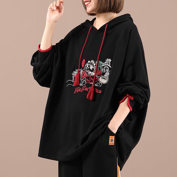 women's suits & blazers feminine fall and beiging korean winter plus superior size casual long sleeve style loose with hoodie sweatersh, White;black
women's suits & blazers feminine fall and beiging korean winter plus superior size casual long sleeve style loose with hoodie sweatersh, White;black