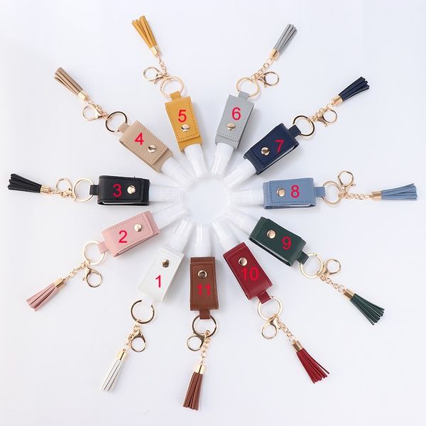 portable hand sanitizer bottle leather sheath bag charm key chain self defense keychain, Silver
portable hand sanitizer bottle leather sheath bag charm key chain self defense keychain, Silver
