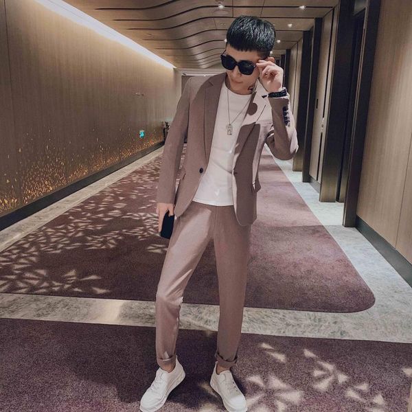 men's tracksuits 2021 men fashion suits groomsmen wedding groom party lapel slim fit terno masculino male 2 pieces sets blazer costume, Gray
men's tracksuits 2021 men fashion suits groomsmen wedding groom party lapel slim fit terno masculino male 2 pieces sets blazer costume, Gray
