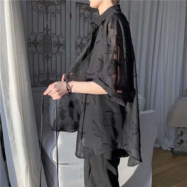 men's casual shirts summer short-sleeved fashion embroidery transparent men streetwear korean loose dress mens -2xl dprd, White;black
men's casual shirts summer short-sleeved fashion embroidery transparent men streetwear korean loose dress mens -2xl dprd, White;black