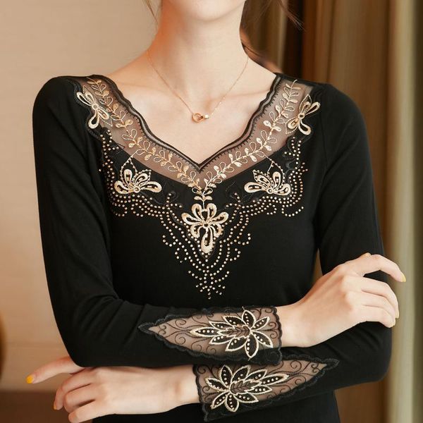 autumn 4xl plus size embroidered long sleeve women blouse shirt diamonds casual elegant blouses blusas women's & shirts, White
autumn 4xl plus size embroidered long sleeve women blouse shirt diamonds casual elegant blouses blusas women's & shirts, White