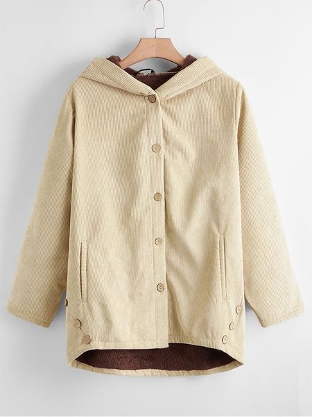 donsignet jacket women hooded single-breasted long sleeve plus velvet corduroy loose size women's jackets, Black;brown
donsignet jacket women hooded single-breasted long sleeve plus velvet corduroy loose size women's jackets, Black;brown