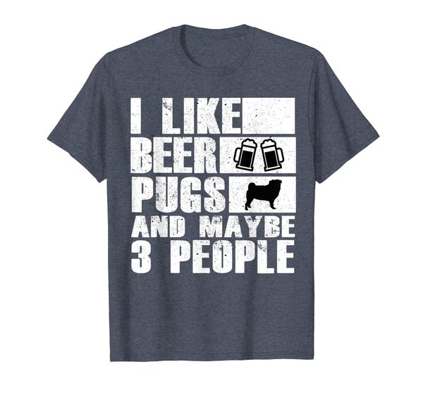 i like beer, pugs maybe 3 people funny gift t-shirt, White;black
i like beer, pugs maybe 3 people funny gift t-shirt, White;black