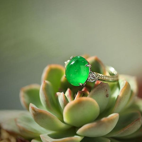 designer original silver inlaid chalcedony egg round opening adjustable ring elegant charm creative retro female jewelry cluster rings, Golden;silver
designer original silver inlaid chalcedony egg round opening adjustable ring elegant charm creative retro female jewelry cluster rings, Golden;silver