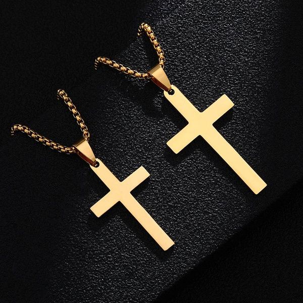 pendant necklaces european and american fashion hip-hop cross necklace, stainless steel golden couple cross, men women necklace, Silver
pendant necklaces european and american fashion hip-hop cross necklace, stainless steel golden couple cross, men women necklace, Silver
