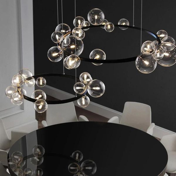 pendant lamps modern bubble ball chandelier lighting nordic hall black light fixture creative suspension lamp ac 85-265v
pendant lamps modern bubble ball chandelier lighting nordic hall black light fixture creative suspension lamp ac 85-265v