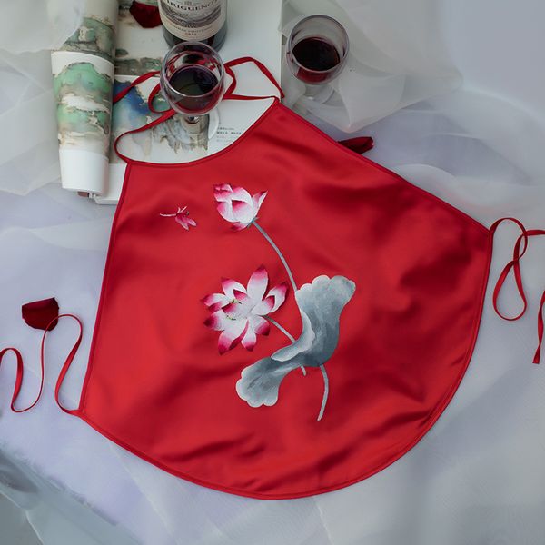 female pocket thin embroidered hanfu belly girth silk ancient costume seductive pajamas underwear, Red;black
female pocket thin embroidered hanfu belly girth silk ancient costume seductive pajamas underwear, Red;black